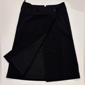 Prada Lined Black Wrap Skirt— Size 42